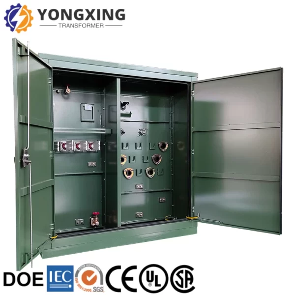 Reliable 500 kVA 3-phase pad-mounted transformers by Yongxing Transformer, available for purchase in the USA and China