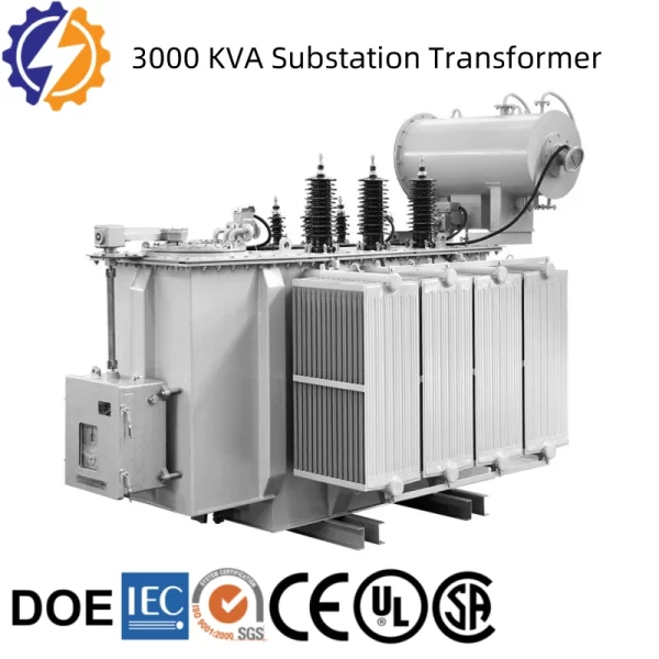 China best 13.8 kV to 0.4 kV 3000 kVA substation transformer manufactured by Yongxing Transformer.