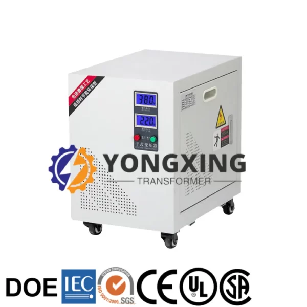 15 kVA 3 phase step-up/down isolation transformer available for sales in North America, South America, China, Asia, and the USA from Yongxing Transformer