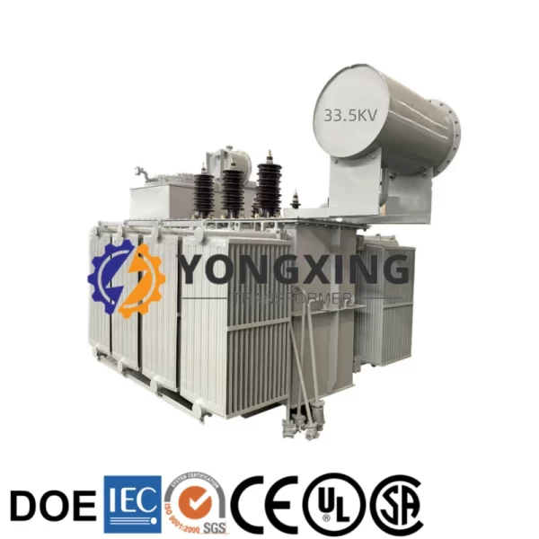 1500 kVA 35 kV electrical substation transformers by Yongxing Transformer, serving global markets including North America, South America, Asia, and Europe