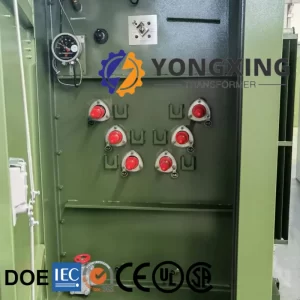 225 kVA pad mount transformer with 12470V delta primary and 480Y/277 wye secondary for sale in the USA by Yongxing Transformer