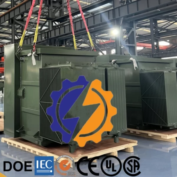 Installation process for the 33 kV 750 kVA three-phase pad mounted transformer by Yongxing Transformer