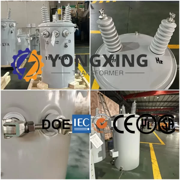 Key components of the 35 kV 112.5 kVA power pole transformer manufactured by Yongxing Transformer