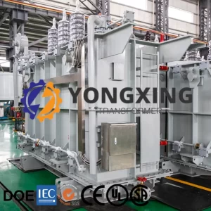 Advanced production of 45 MVA high voltage large power transformer (110 kV/121 kV/132 kV) by Yongxing Transformer.