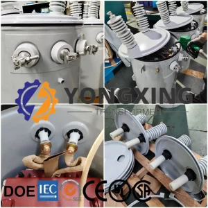 Essential accessories for 75 kVA pole mount transformers from Yongxing Transformer.